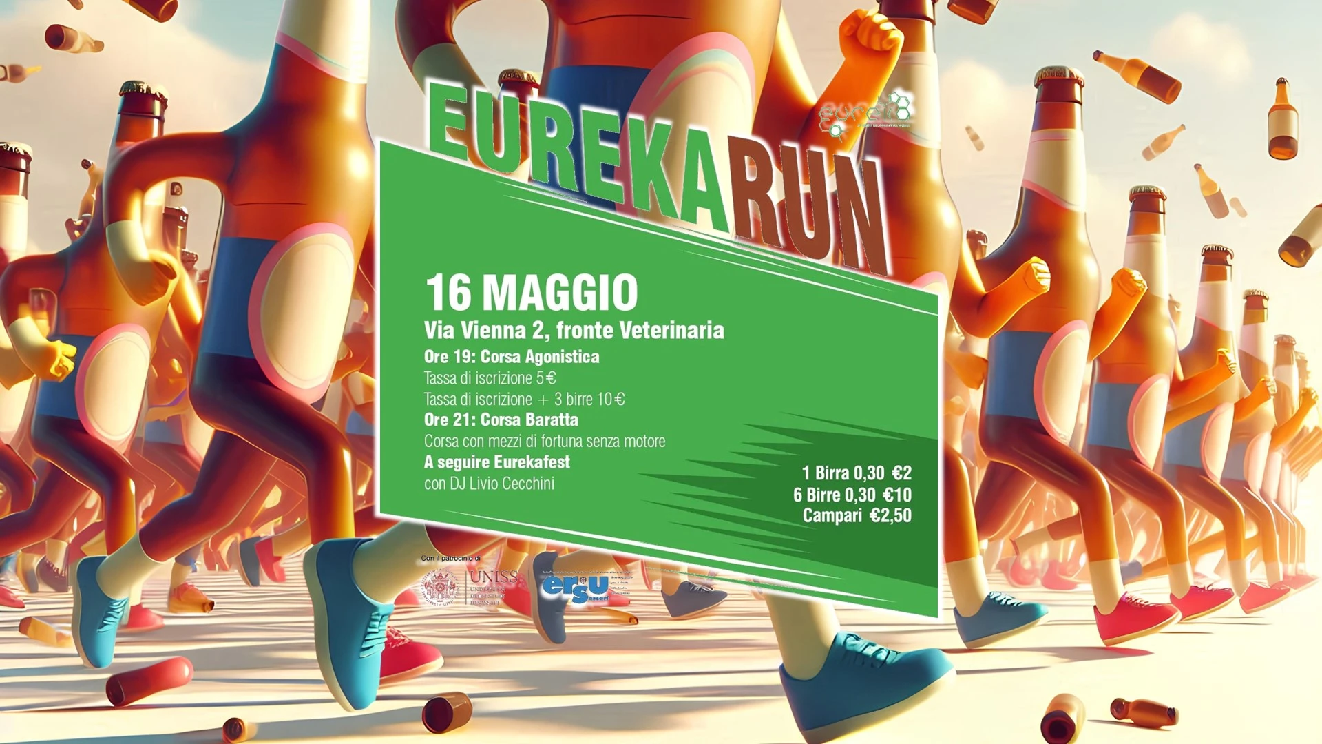 EurekaRun 2024: Corsa, Divertimento e Birra! - UNISS NOTIZIE